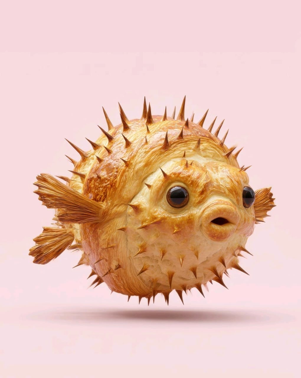 Croissant anglerfish with sharp pastry teeth